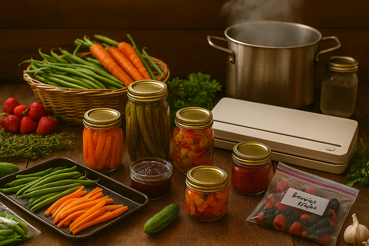 Learn how to freeze and preserve your garden harvest with ease. Step-by-step tips for blanching, flash freezing fruits and vegetables, and using vacuum sealers to keep your produce fresh all year.